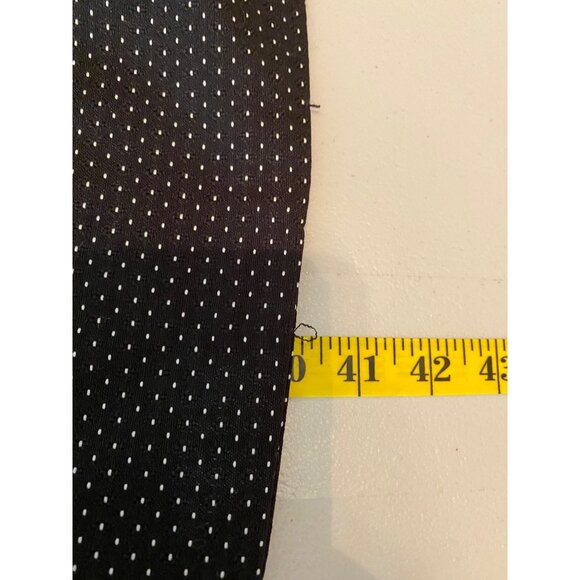 Black Label Evan-Picone Polka Dot Sleeveless Dress Pockets Red Belt Size 12 - Picture 7 of 11